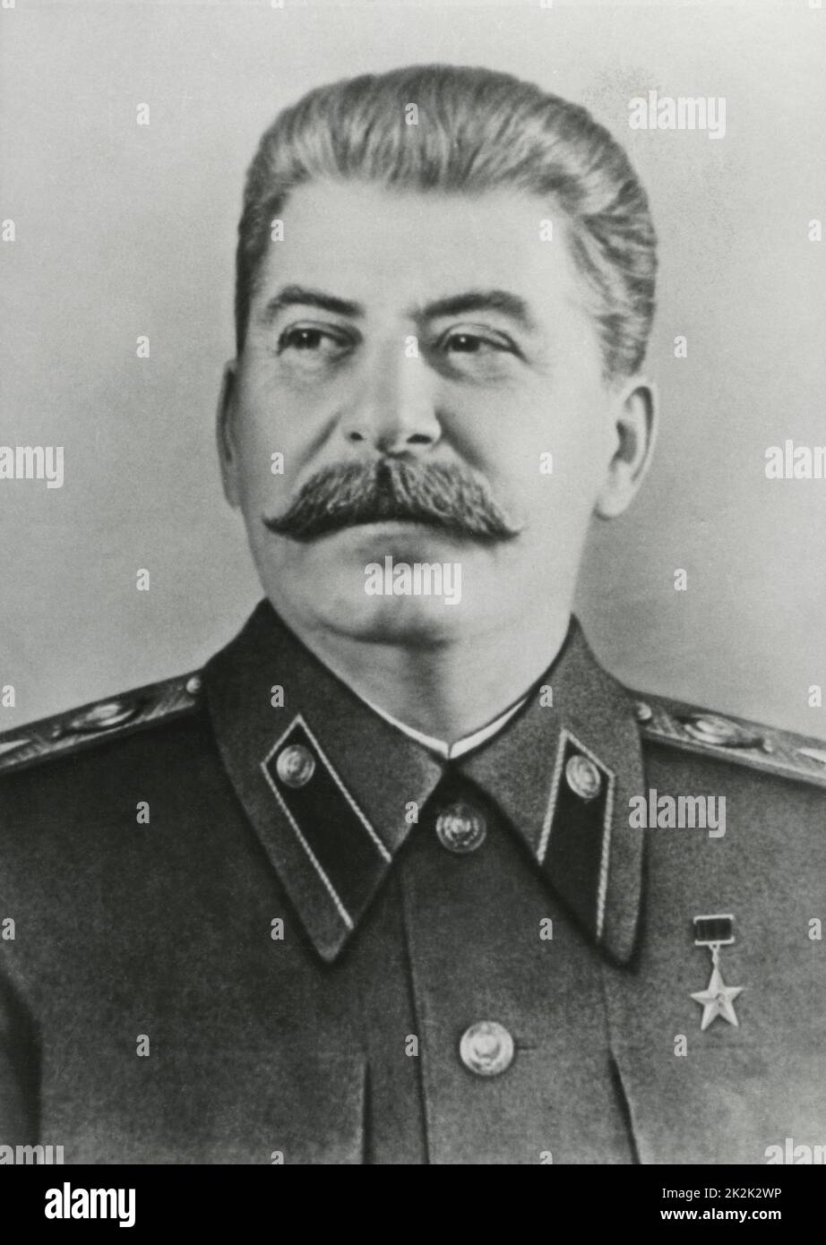 Portrait of Soviet statesman Joseph Stalin c.1930. Stock Photo