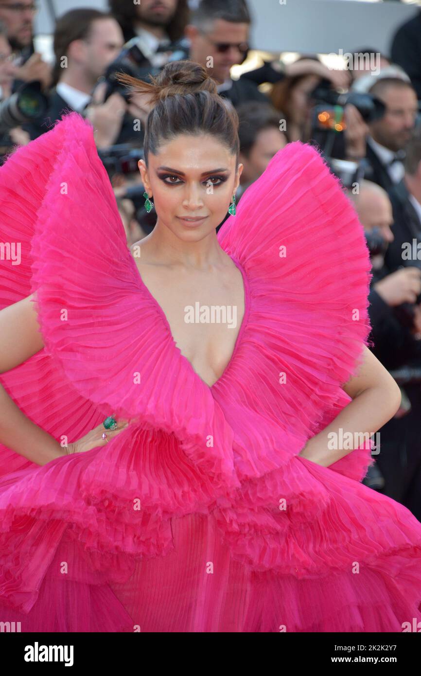 Deepika Padukone Arriving on the red carpet for the film 'Ash Is Purest White' (Jiang hu er nv) 71st Cannes Film Festival May 11, 2018 Stock Photo