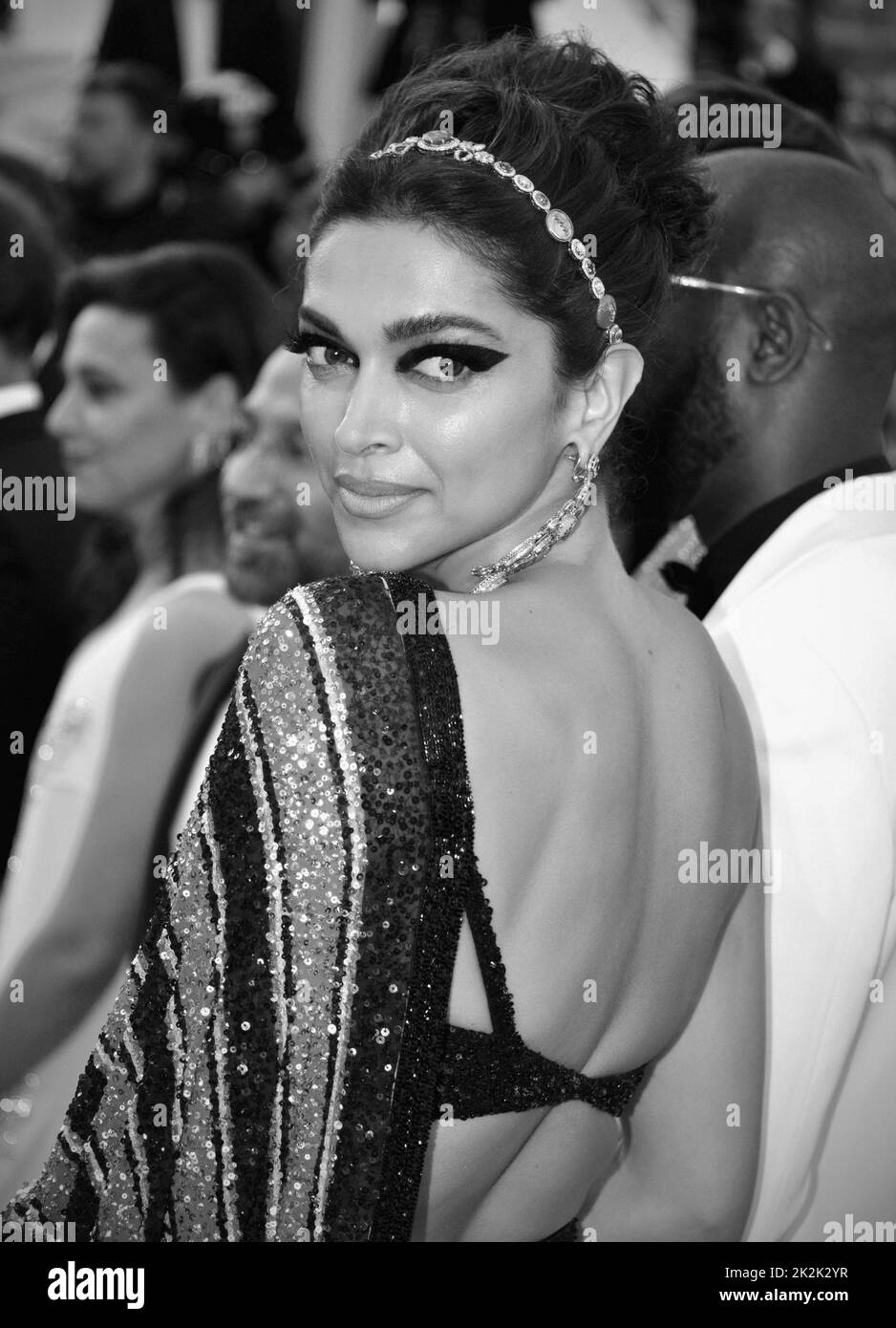 Deepika Padukone (dress by Sabyasachi) 'Coupez !' ('Final Cut') Cannes Film Festival Screening 75th Cannes Film Festival May 17, 2022 Stock Photo