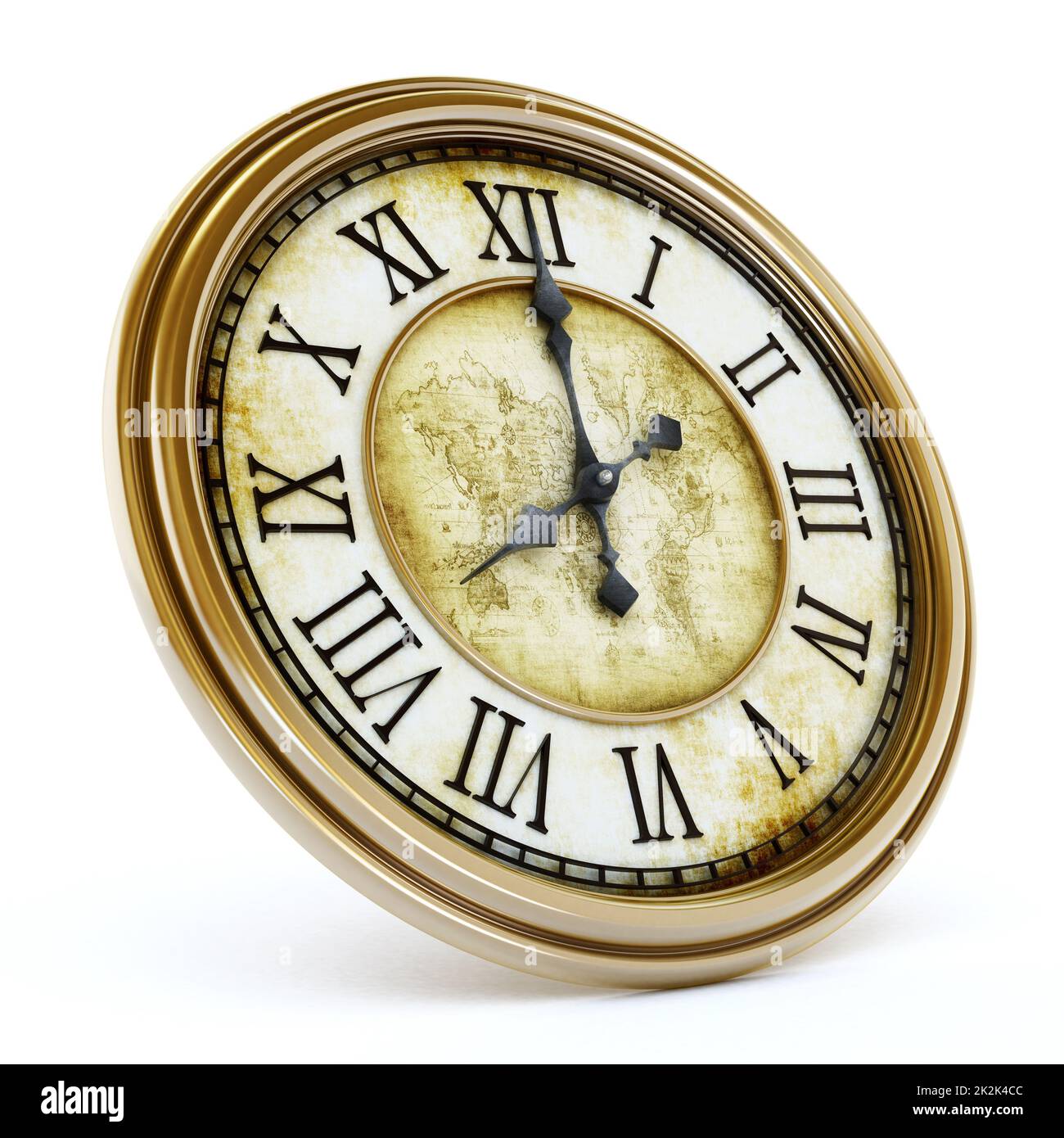 Antique clock. 3D illustration Stock Photo Alamy