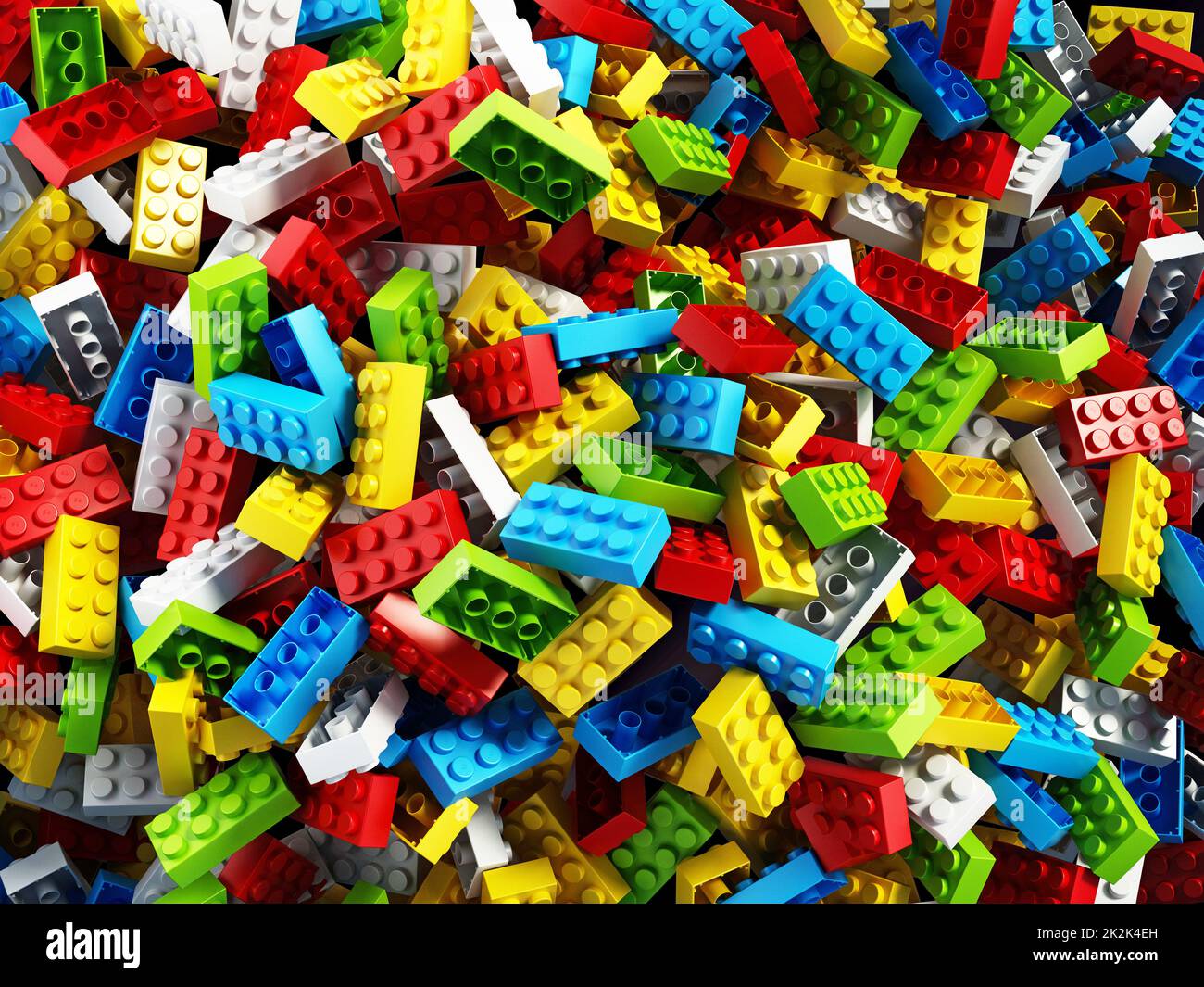 Building blocks background. 3D illustration Stock Photo