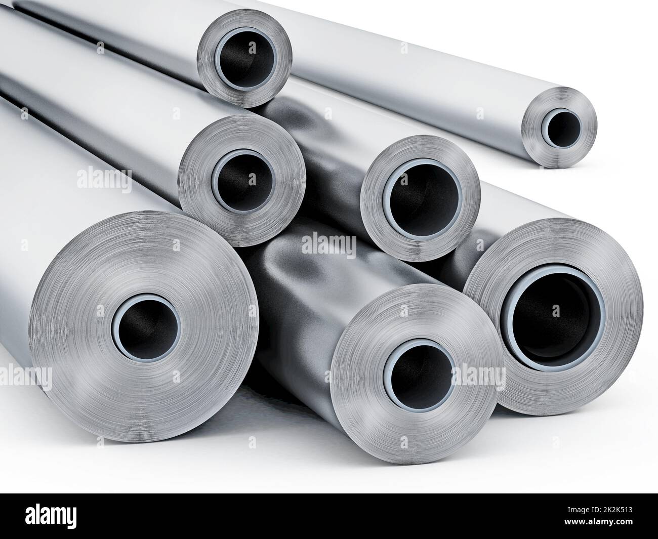 Aluminum tubes isolated on white background. 3D illustration Stock Photo Alamy