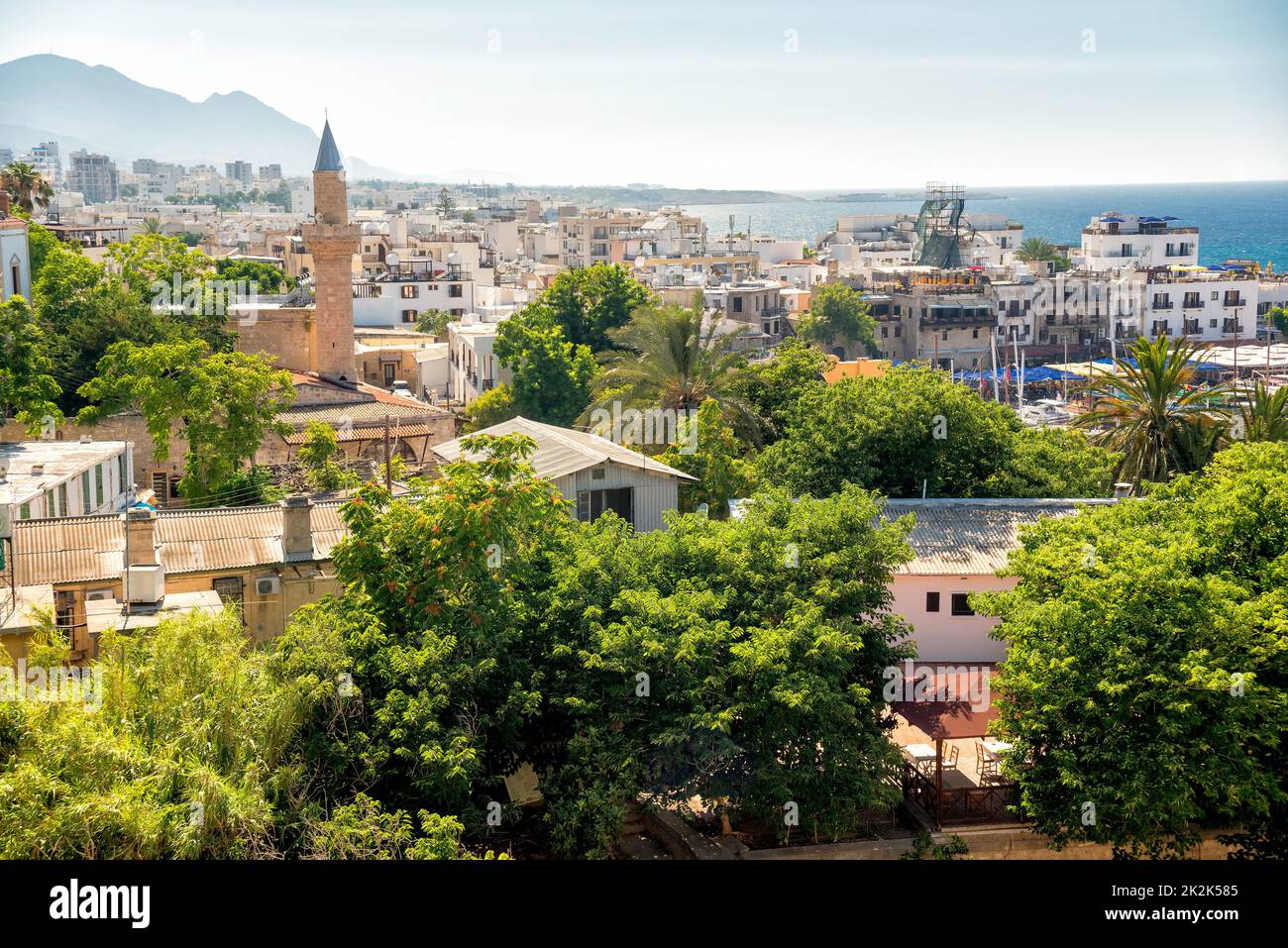 View of old town of Kyrenia. Cyprus Stock Photo