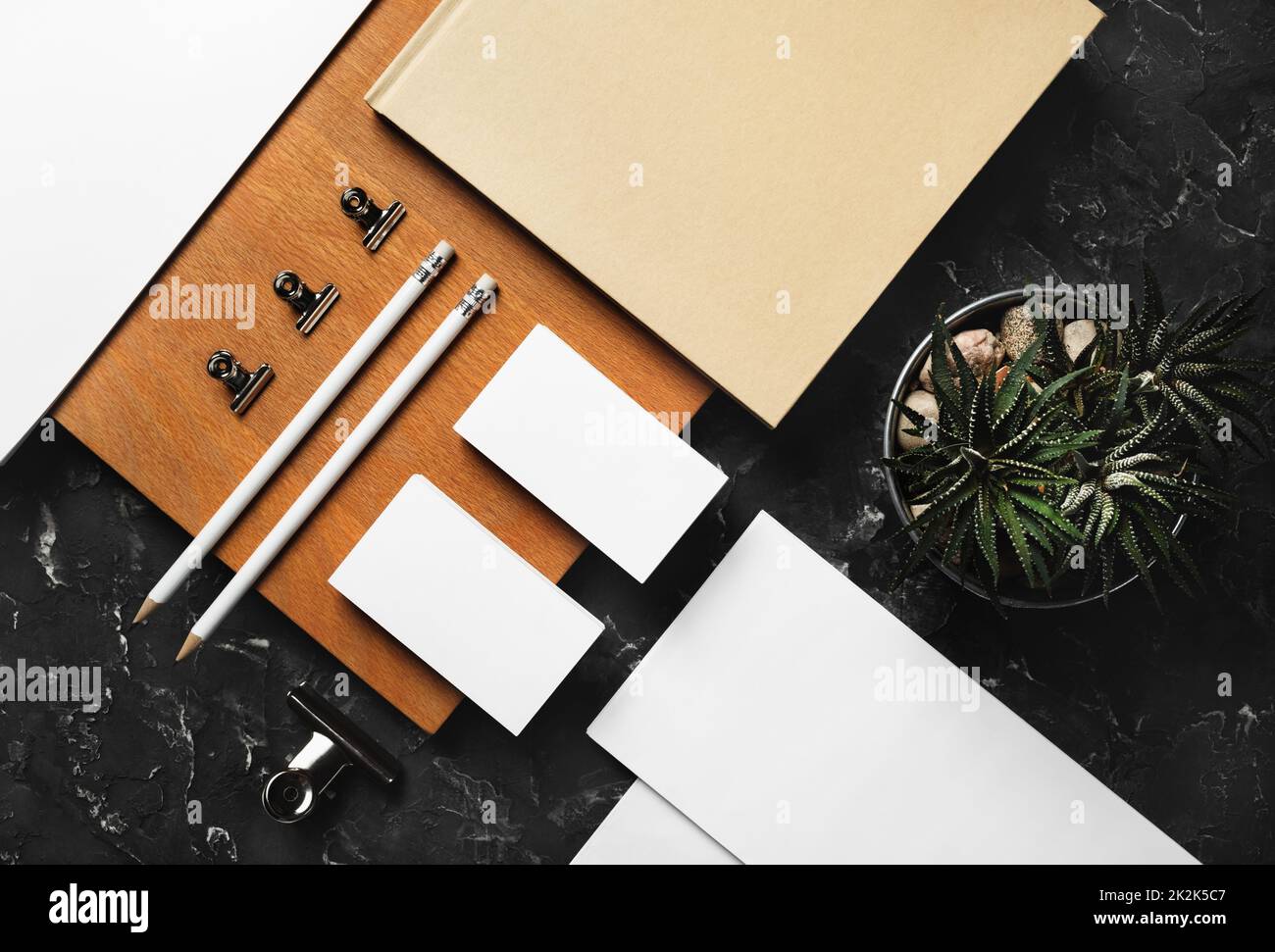 Blank Stationery Set Stock Photo Alamy