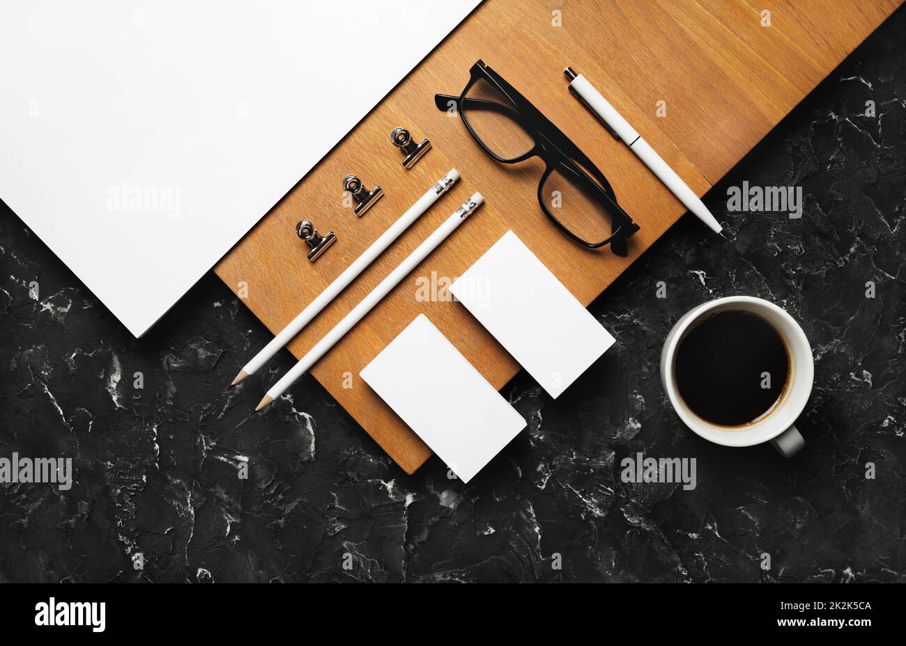 Blank stationery template Stock Photo - Alamy