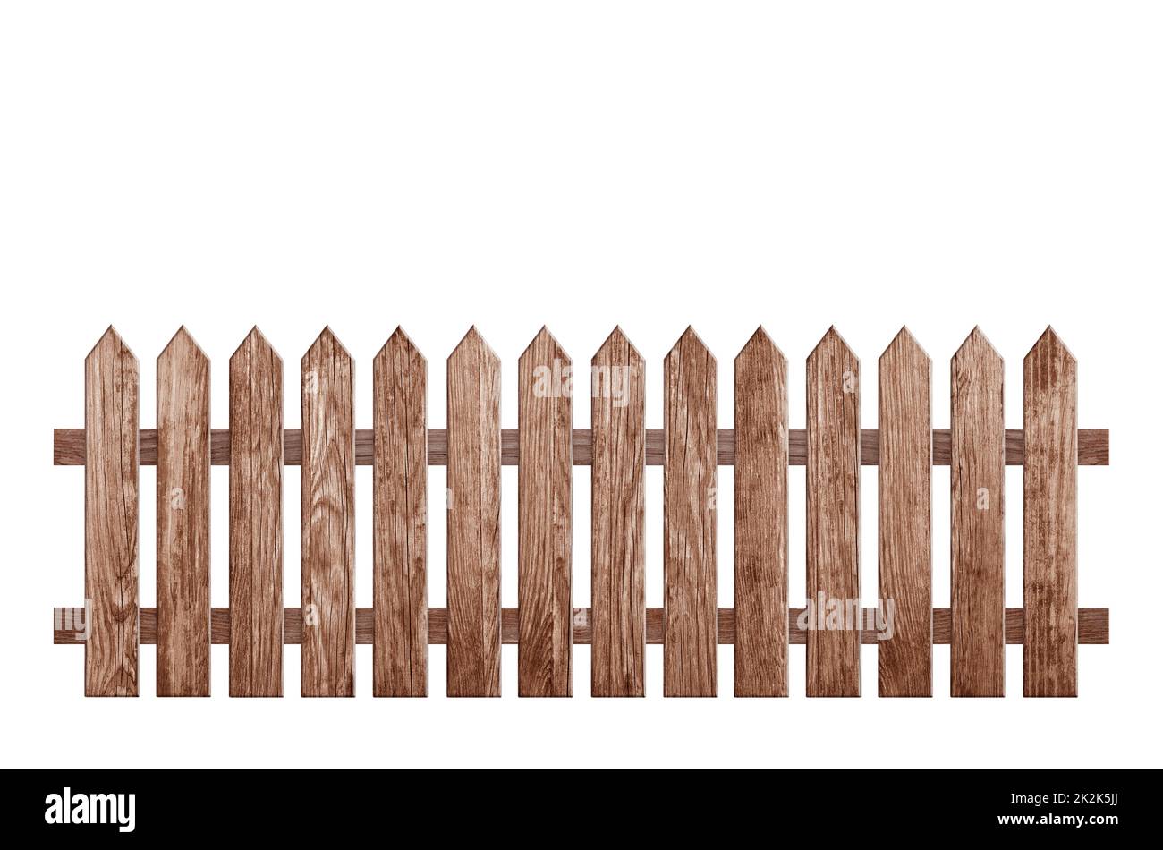 Wooden fence isolated on white with clipping path Stock Photo - Alamy