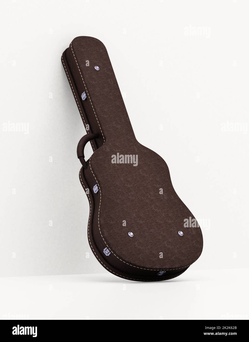 Guitar case isolated on white background. 3D illustration Stock Photo