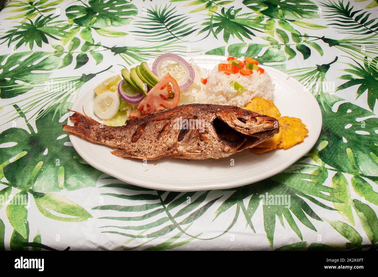 Delicious Fried Red Snapper Stock Photo Alamy