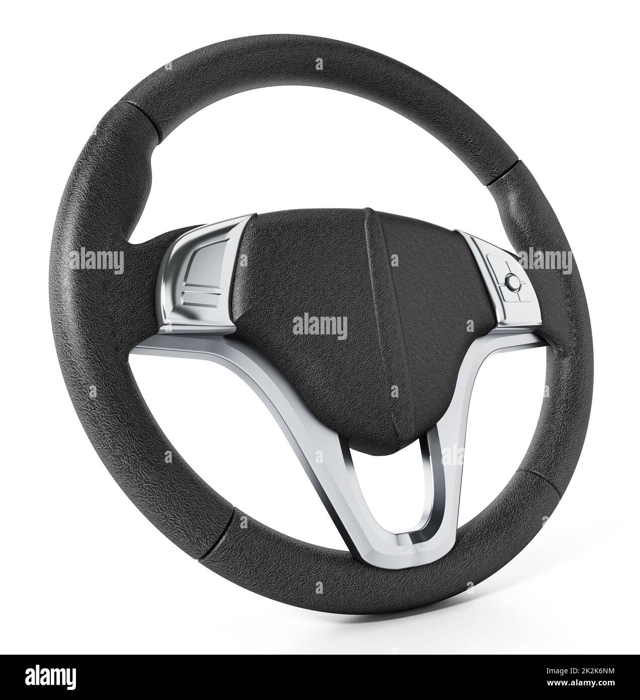 Steering wheel isolated on white background. 3D illustration Stock ...