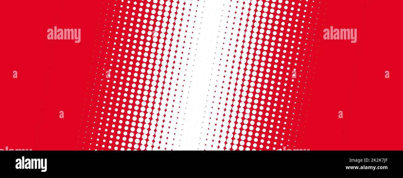 Red and white background frame with dots Stock Photo