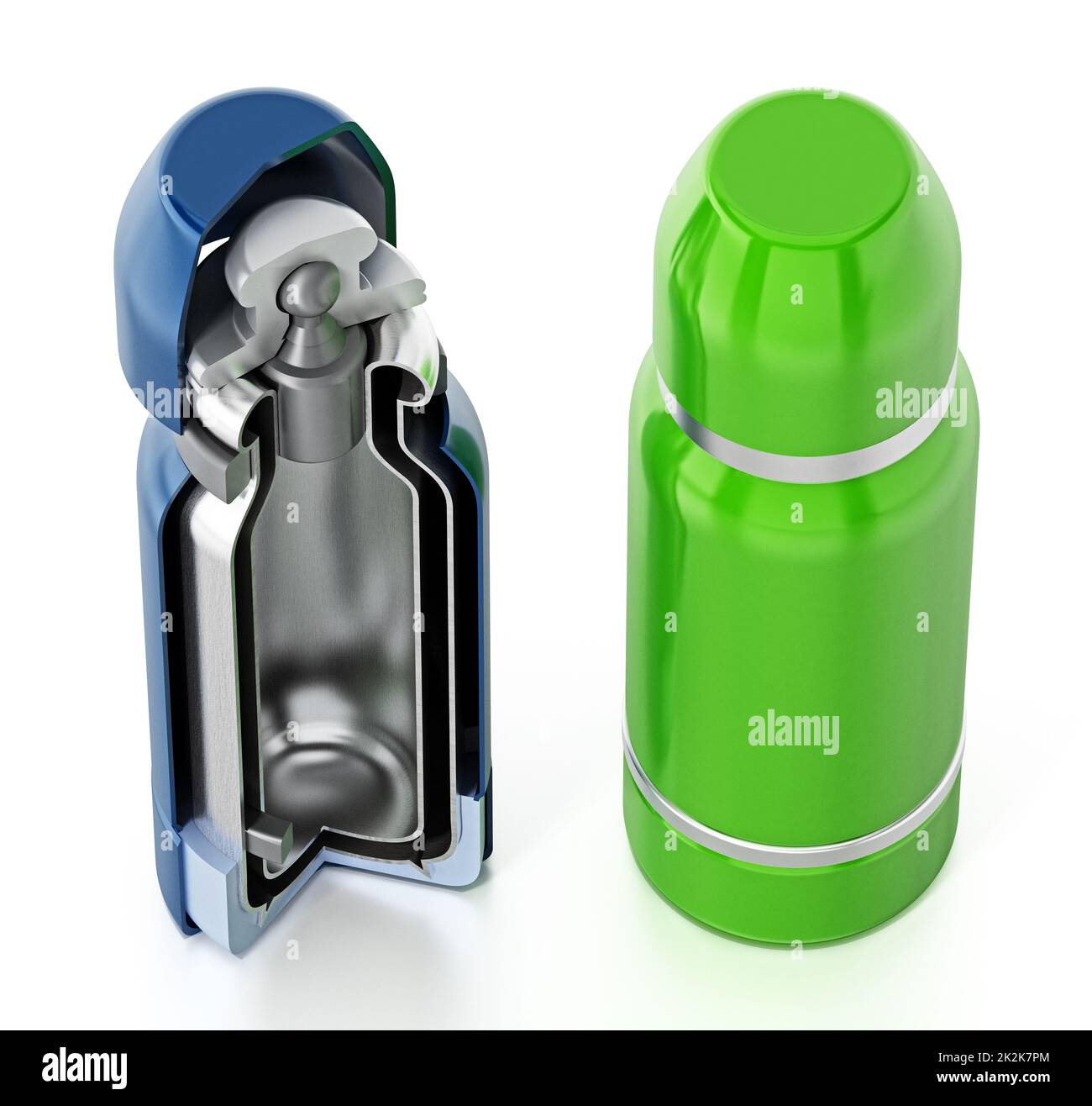 Diagram showing vacuum flask layers. 3D illustration Stock Photo Alamy