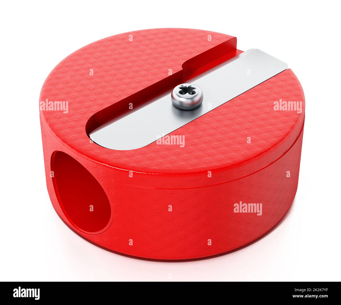 Pencil sharpener isolated on white background. 3D illustration Stock