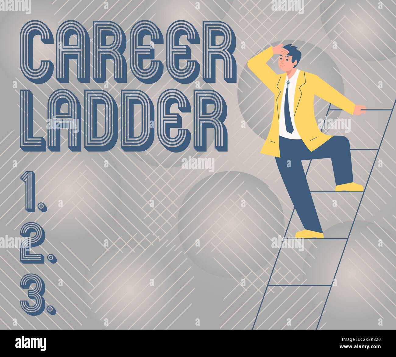 Hand writing sign Career Ladder. Concept Job Promotion