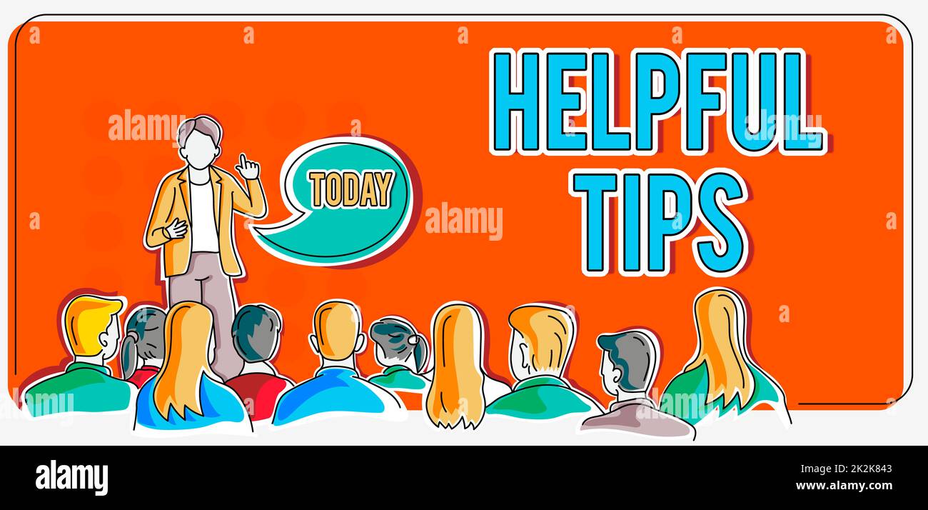Text caption presenting Helpful Tips. Concept meaning Ask an Expert