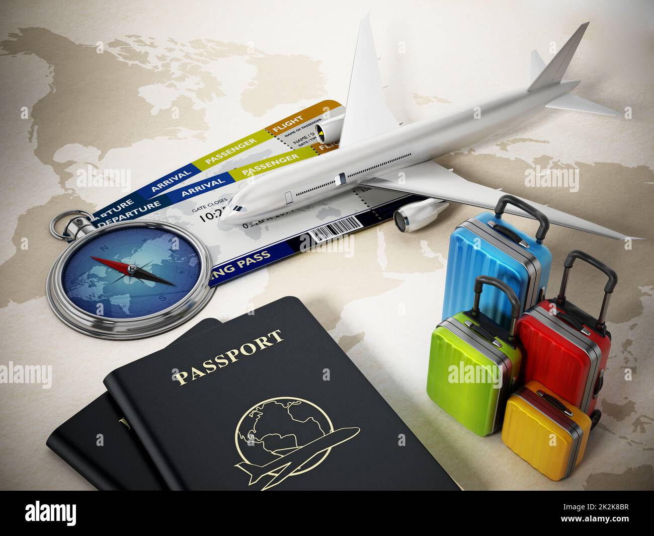 Flight tickets and visa hi-res stock photography and images - Alamy