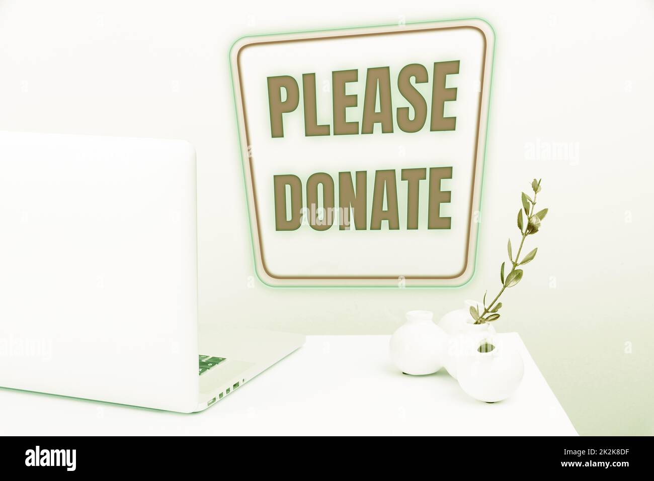 Inspiration showing sign Please Donate. Concept Supply Furnish Hand out Contribute