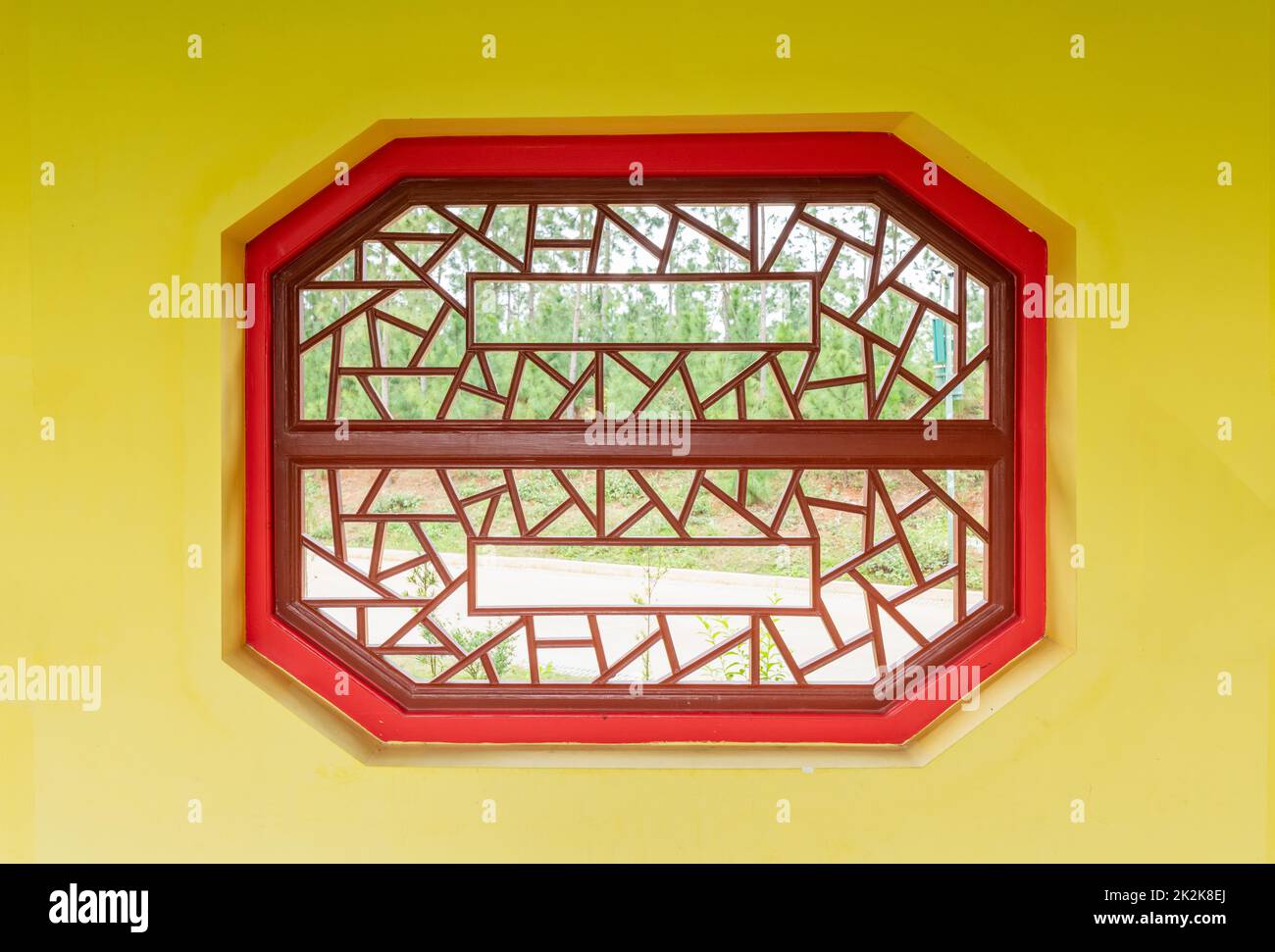 Chinese window of Confucius Culture City, Suixi County, Guangdong Province, China Stock Photo