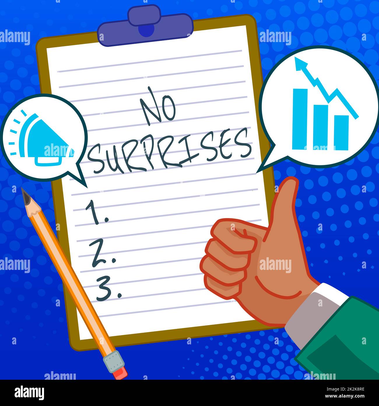 Conceptual display No Surprises. Word Written on Presupposed Eventual ...