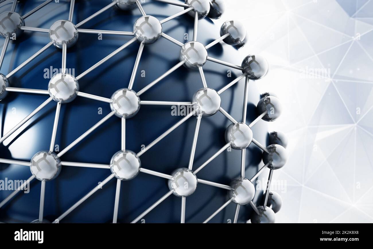 Wireframe polygonal sphere connected lines hi-res stock photography and ...