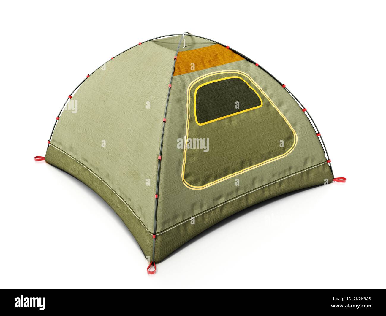 Camping tent isolated on white background. 3D illustration Stock Photo ...