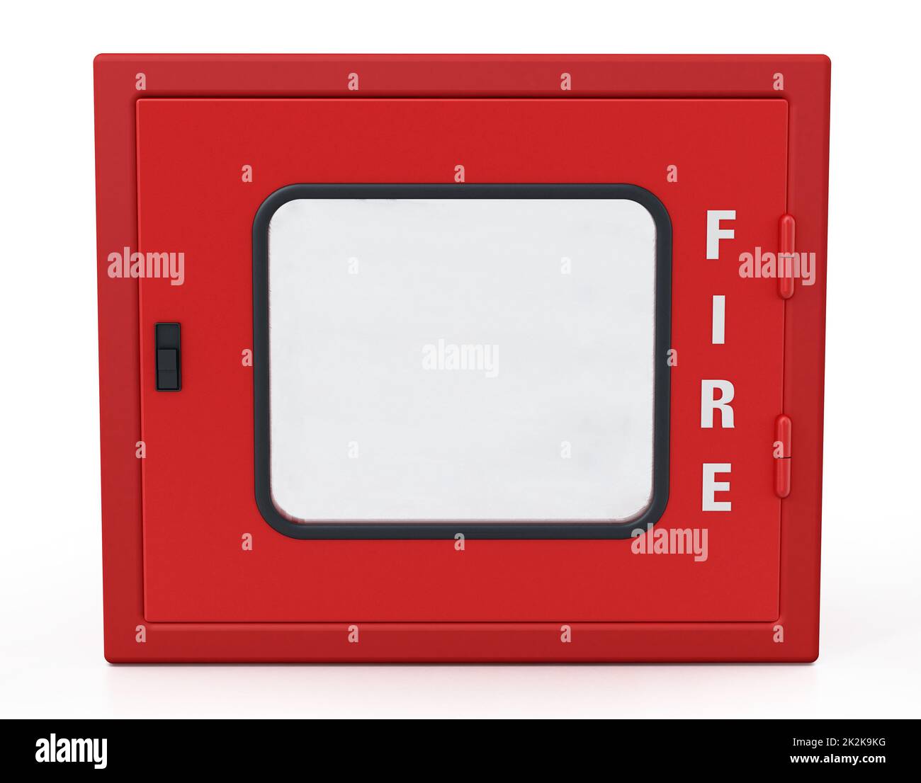 Fire cabinet isolated on white background. 3D illustration Stock Photo