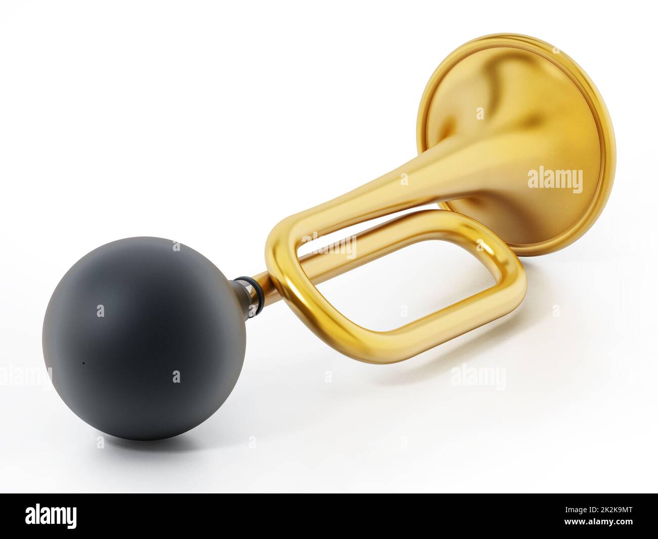 Bicycle horn isolated on white background. 3D illustration Stock Photo