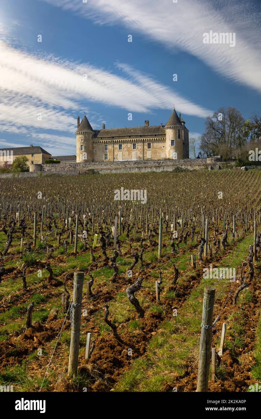 Chateau de Rully castle, Saone-et-Loire departement, Burgundy, France Stock Photo