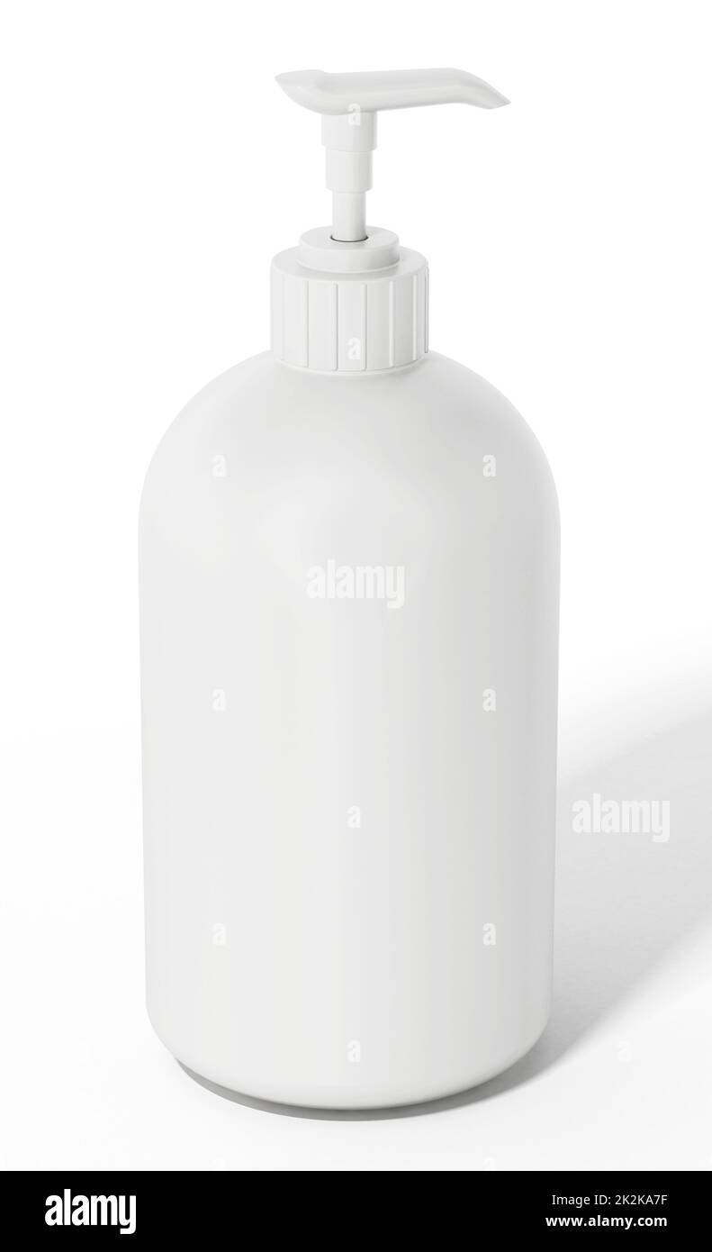 Blank soap bottle isolated on white background. 3D illustration Stock Photo Alamy
