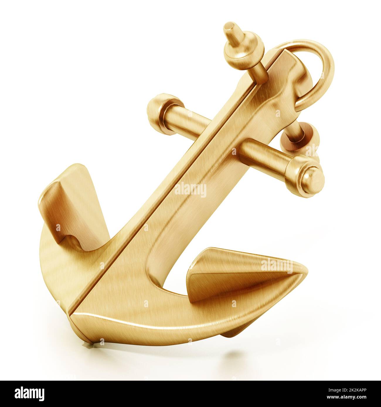 Anchor isolated on white background. 3D illustration Stock Photo - Alamy