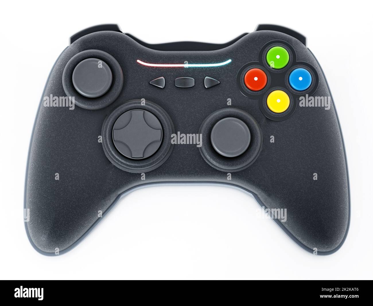 Generic game controller isolated on white background. 3D illustration