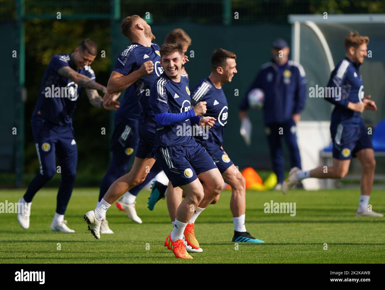 Scotland's Billy Gilmour during a training session at Oriam, Edinburgh. Picture date: Friday September 23, 2022. Stock Photo