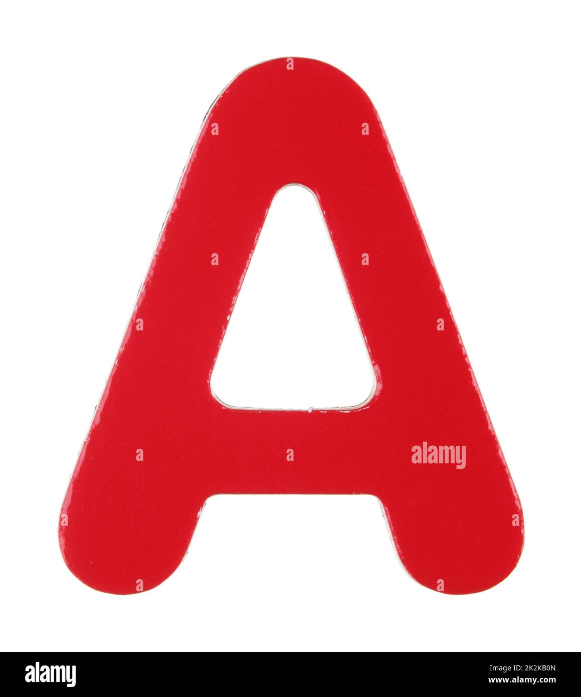 Upper case A letter on white with clipping path Stock Photo