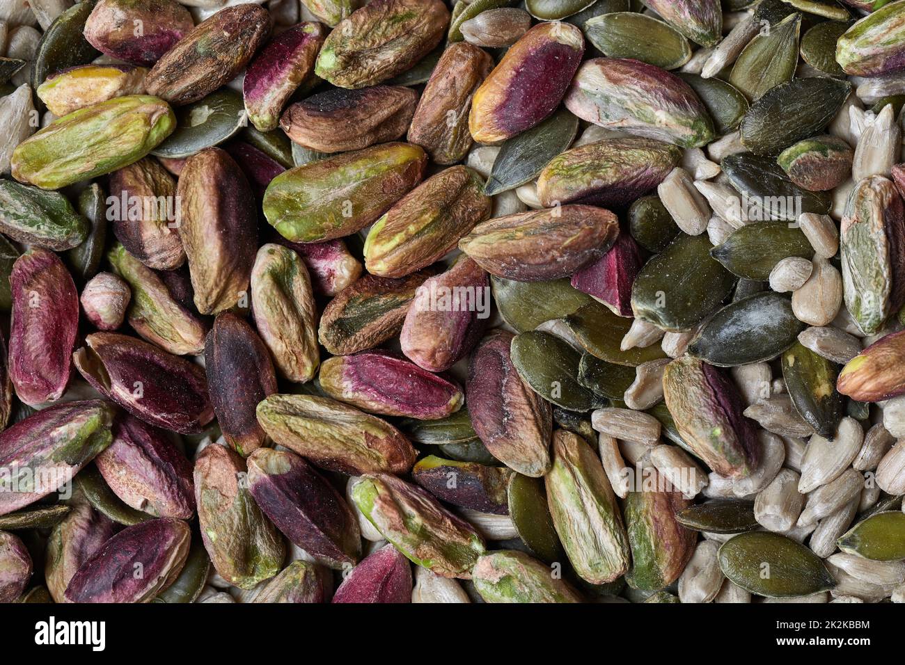 Nuts and seed in boxes Stock Photo