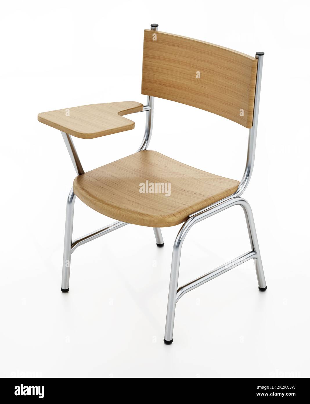 Student chair isolated on white background. 3D illustration Stock Photo