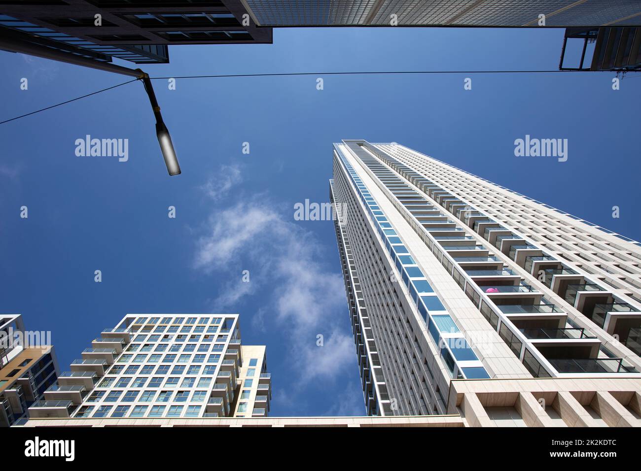 Rotterdam, Netherlands – September 6, 2022 : Zalmhaven tower is the tallest building of Rotterdam and the Netherlands Stock Photo