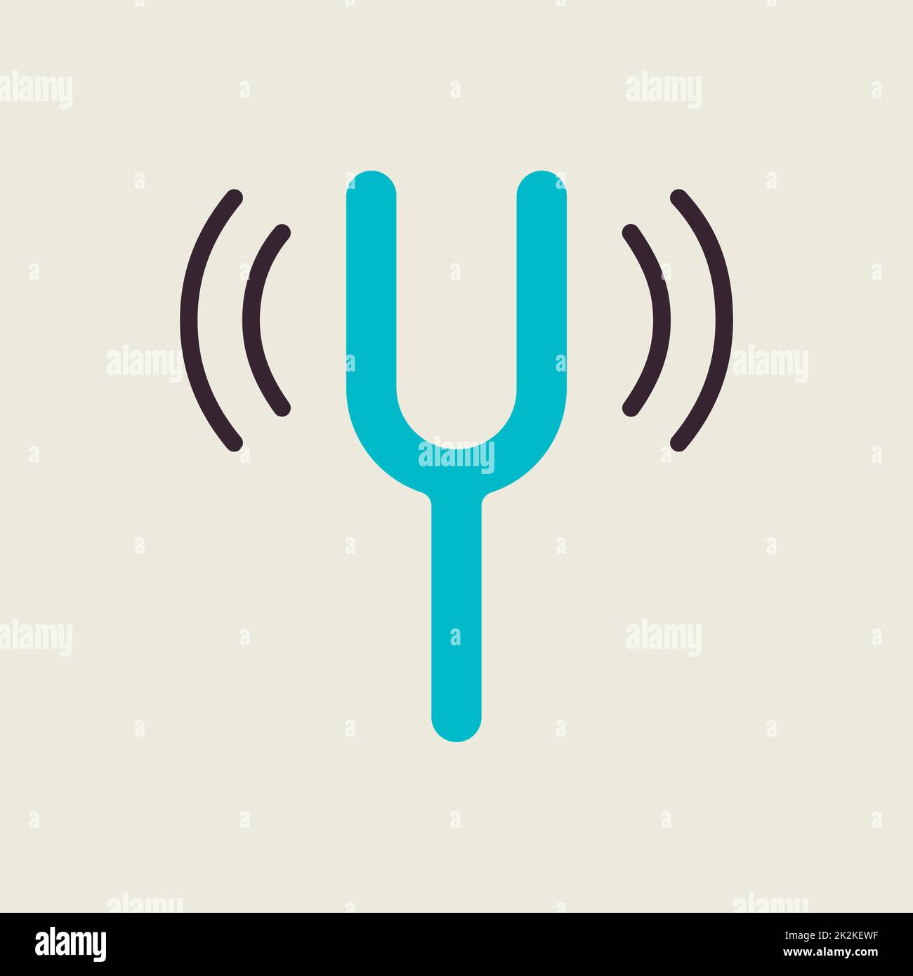 Tuning fork vector flat icon Stock Photo Alamy