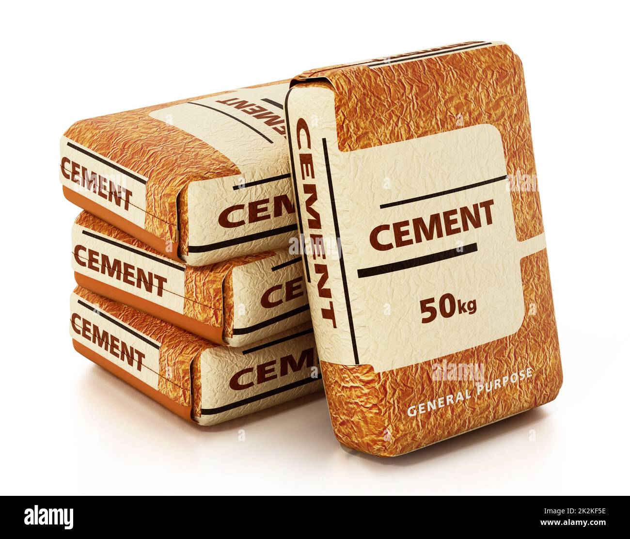 Cement Bags With Generic Package Design Isolated On White Background cement-bags-with-generic-package-design-isolated-on-white-background