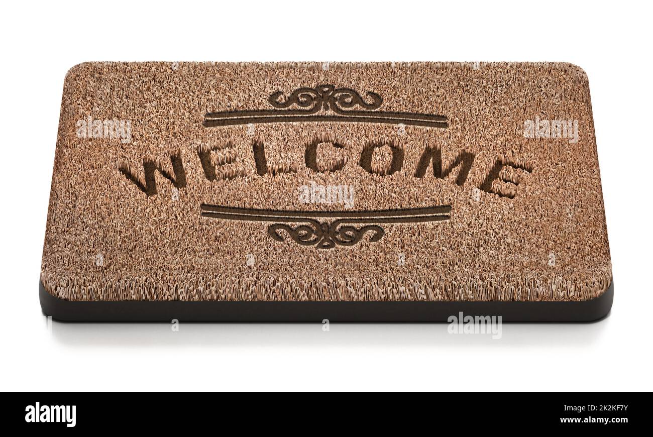 Welcome Mat Cut Out Stock Photo - Download Image Now - Doormat, Greeting,  Cut Out - iStock
