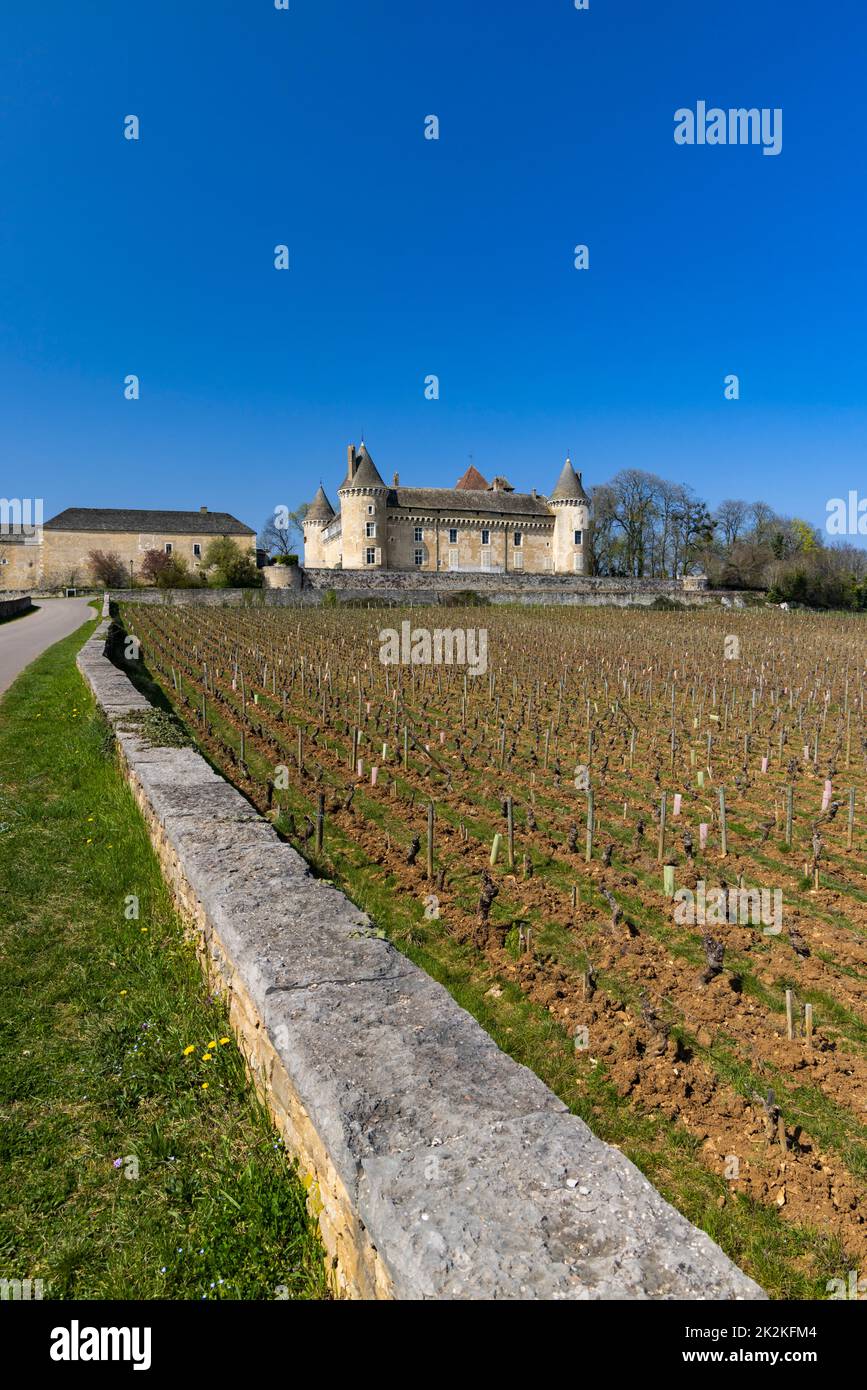 Chateau de Rully castle, Saone-et-Loire departement, Burgundy, France Stock Photo