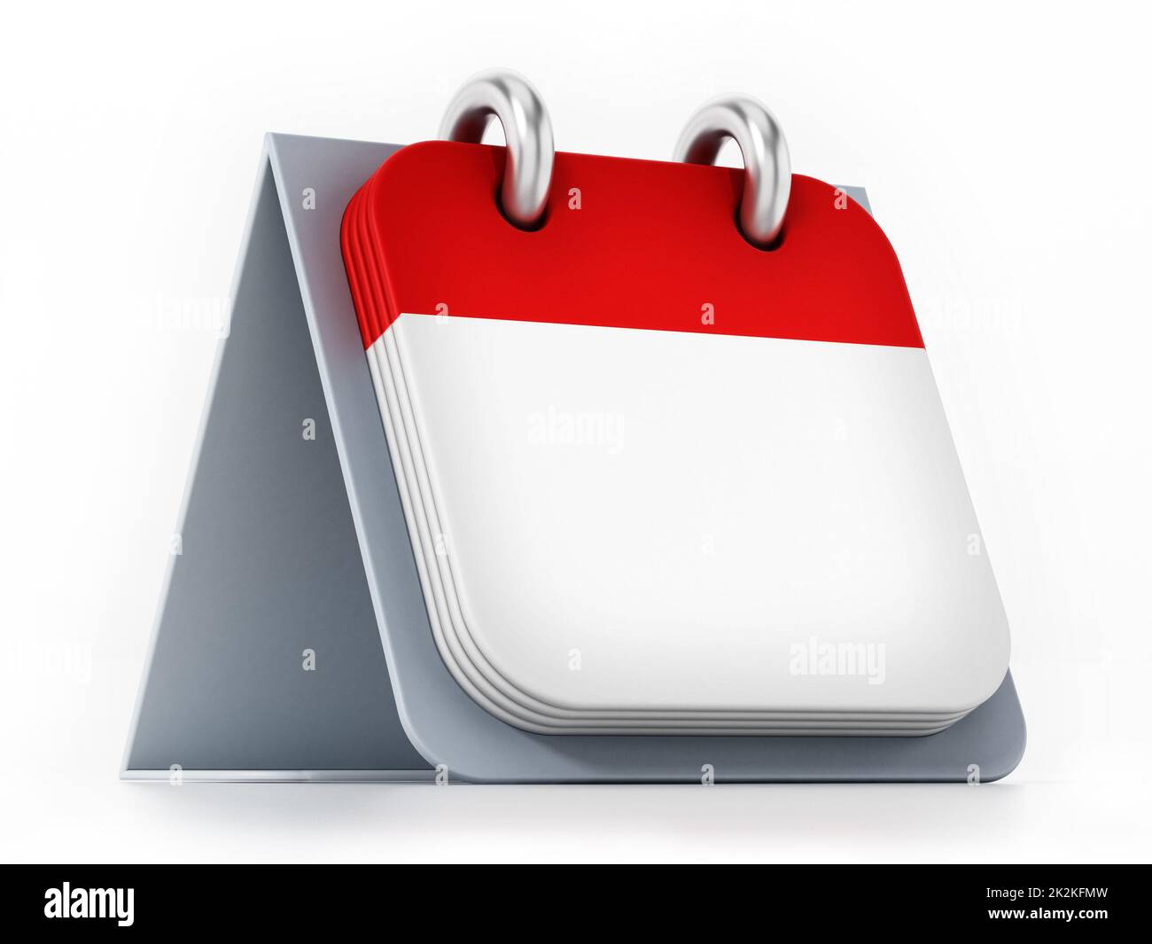 Blank calendar isolated on white background. 3D illustration Stock ...