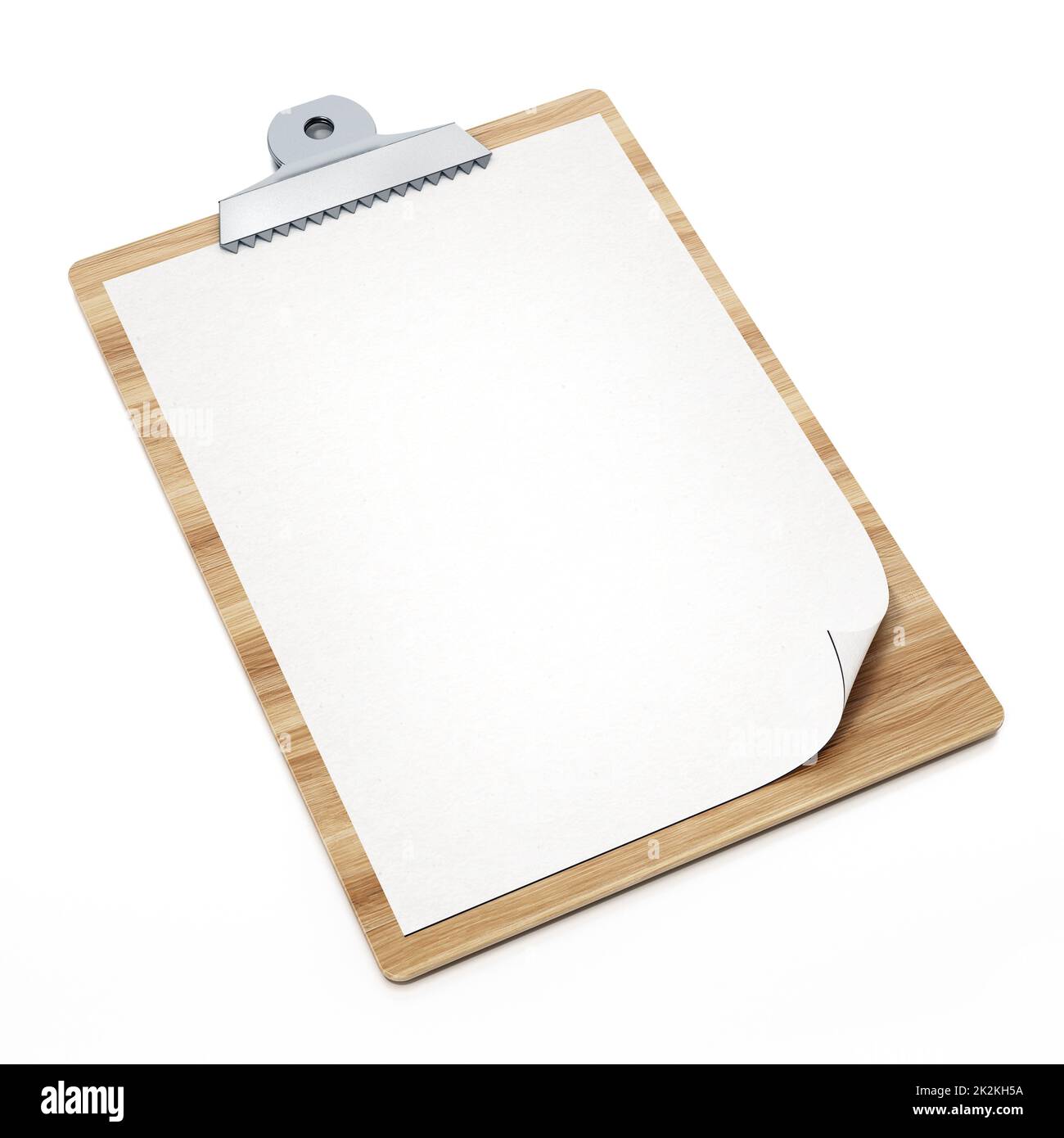 Clipboard isolated on white background. 3D illustration Stock Photo - Alamy