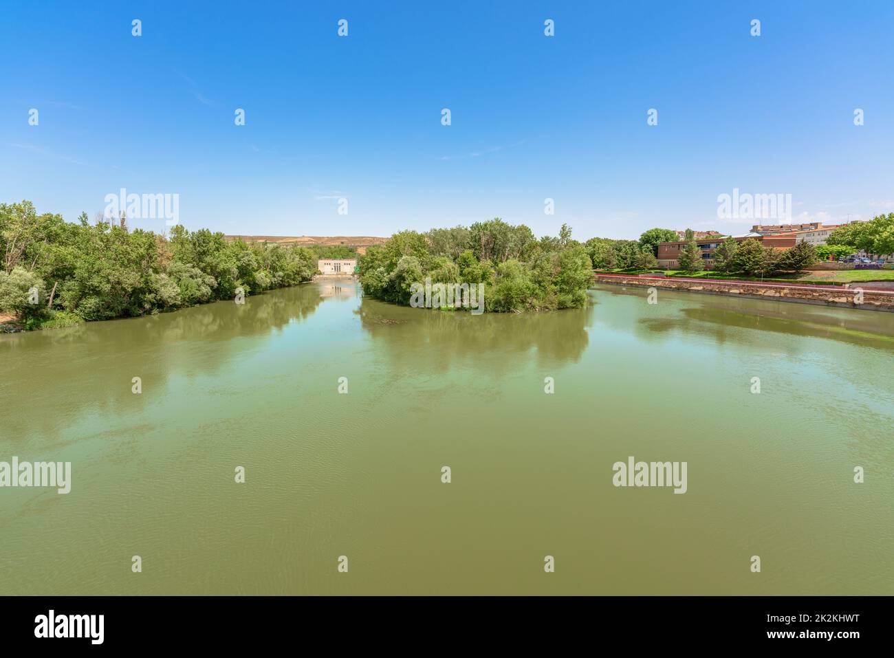 Scenic view of River Ebro, one of the principal rivers in Spain