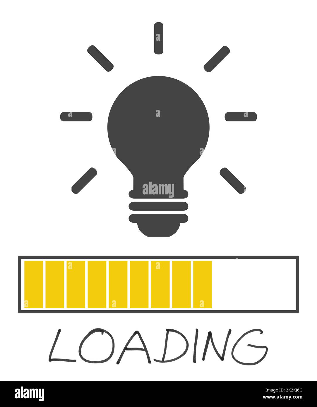 Creative ideas loading - Light Bulb Stock Photo