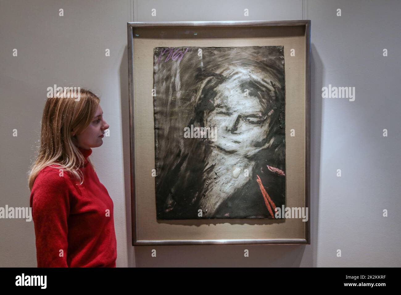 London UK 23 sep 2022 Head of Helen Gillespie , 1961 Dated upper left ...