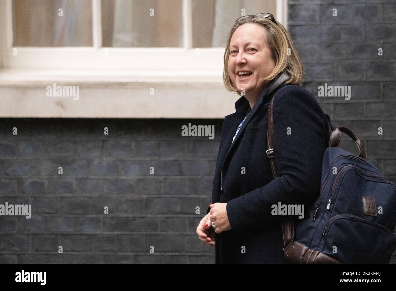 London, UK. 23rd Sep, 2022. Anne-Marie Trevelyan, Transport Secretary, arrives at a cabinet meeting at 10 Downing Street London. Credit: Ian Davidson/Alamy Live News Stock Photo