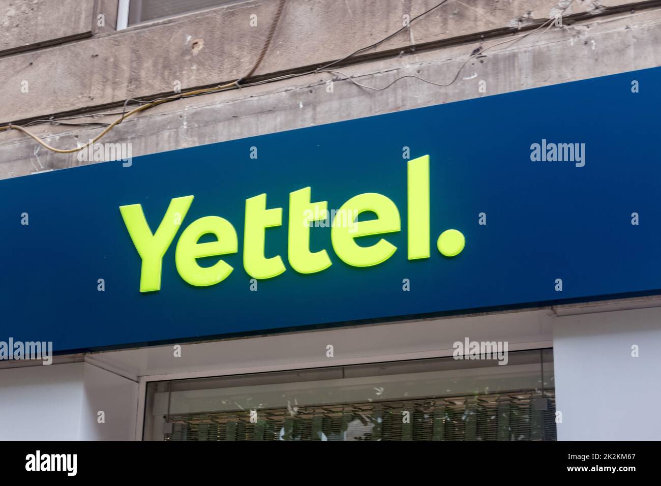 Sofia, Bulgaria - June 6, 2022: Logo of Yettel logo, telecommunications company. Stock Photo