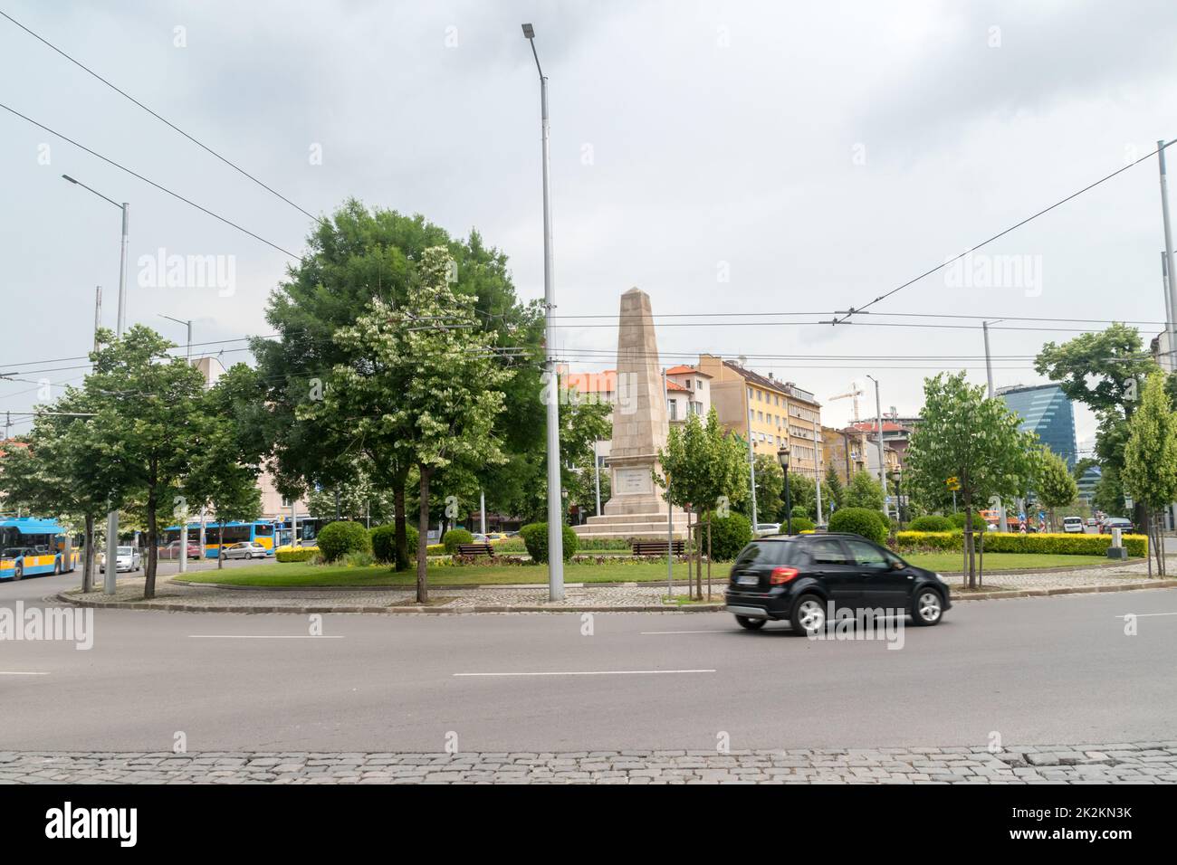 Sofia, Bulgaria - June 6, 2022: Russian Monument junction. Stock Photo