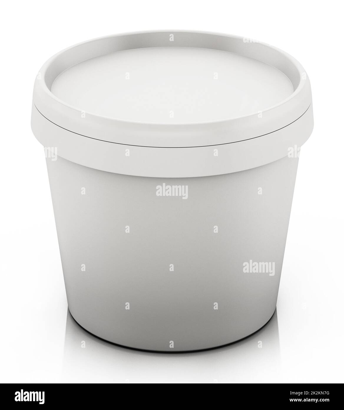 White paint can isolated on white background. 3D illustration Stock