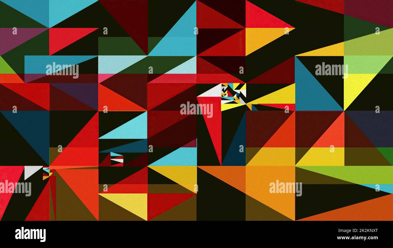 Artwork of abstract composition made with geometrical shapes Stock ...