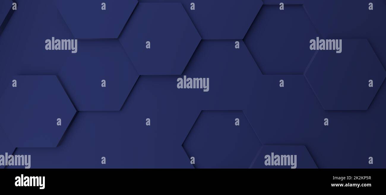 Abstract modern dark blue hexagon background Stock Photo - Alamy